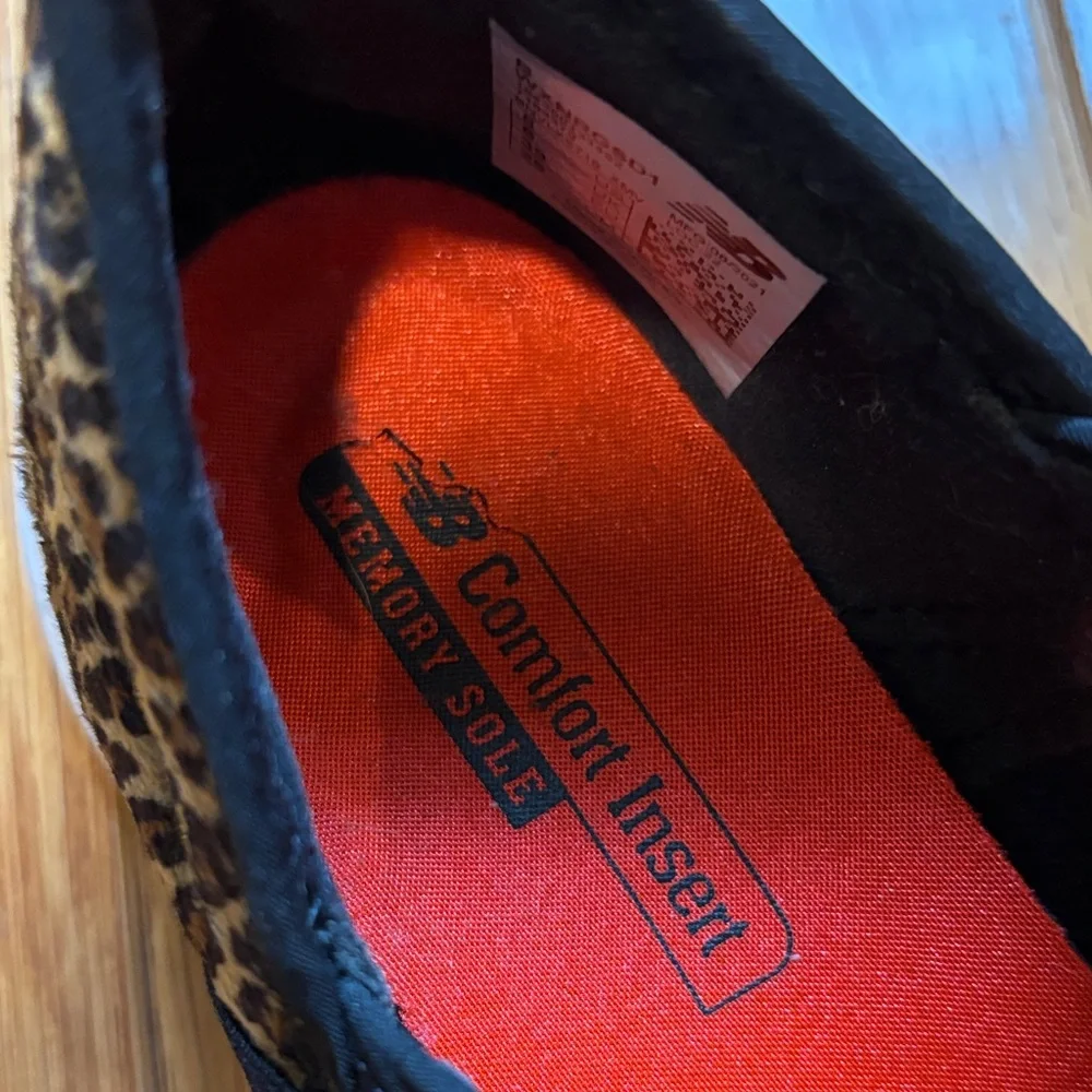 New Balance Black and Leopard slip-on Women's Sneakers, 8 - Picture 3 of 13